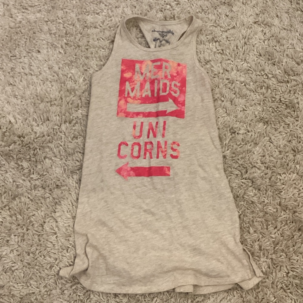 Abercrombie Kids Cream Coverup with Pink Graphic